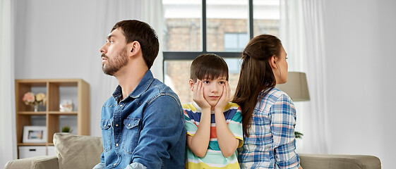 Image showing unhappy family at home