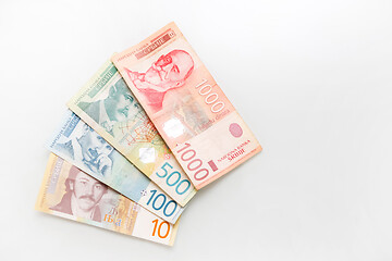 Image showing Serbian dinars bills