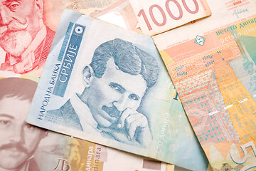 Image showing Nikola Tesla 100 dinar bill 