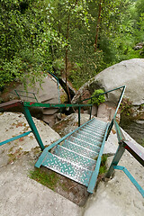 Image showing Iron ladder,rocks, Mala Skala in Bohemian Paradise
