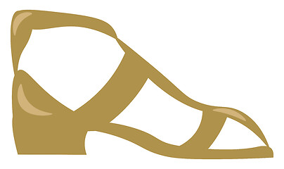 Image showing Golden sandal vector or color illustration