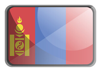 Image showing Vector illustration of Mongolia flag on white background.