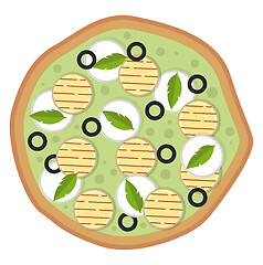Image showing Vegetarian pizza Print