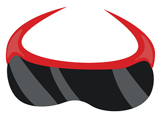 Image showing Clipart of sunglasses with red fame vector or color illustration