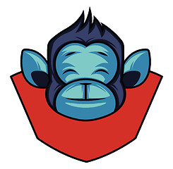 Image showing Monkey as a gaming logo  illustration vector on white background