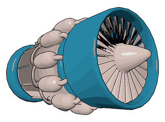 Image showing Jet engine importance vector or color illustration