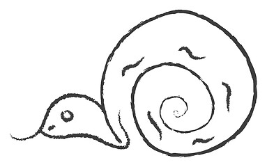 Image showing A snake vector or color illustration