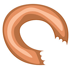 Image showing A bagel bread, vector color illustration.