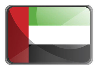 Image showing Vector illustration of United Arab Emirates flag on white backgr