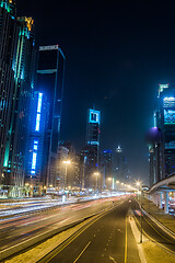 Image showing Dubai Dowtown at ngiht, United Arab Emirates