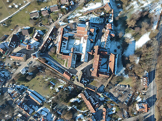 Image showing aerial view over Bebenhausen Monastery Germany