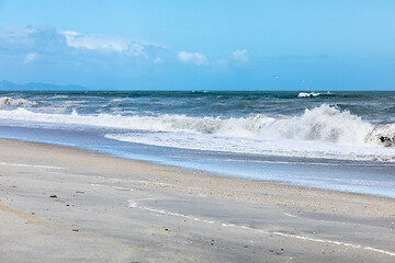 Image showing sand beach south west New Zealand