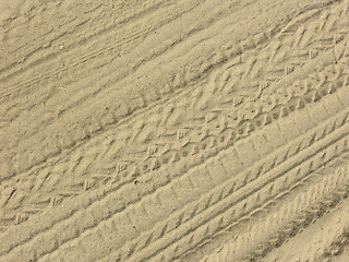 Image showing Tracks in sand