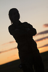 Image showing Silhouette of a Woman