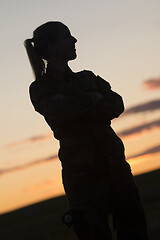Image showing Silhouette of a Woman