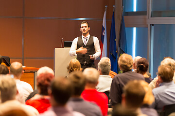 Image showing Speaker at Business Conference and Presentation.