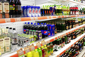 Image showing store of beer and soft drinks with wide assortment