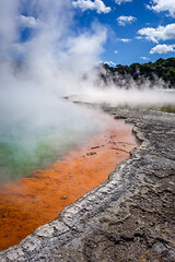Image showing Champagne Pool hot lake in Waiotapu, Rotorua, New Zealand