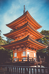 Image showing Pagoda at the kiyomizu-dera temple, Kyoto, Japan