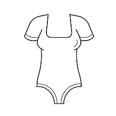 Image showing Bodysuit vector line icon.