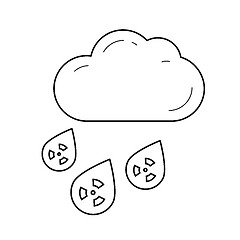 Image showing Radioactive fallout vector line icon.
