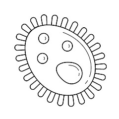 Image showing Microbe line icon.