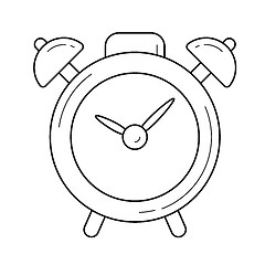 Image showing Alarm clock vector line icon.
