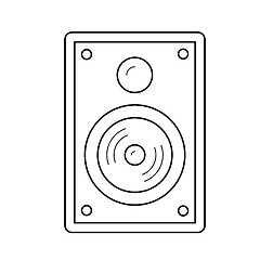 Image showing Audio speaker line icon.