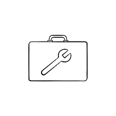 Image showing Toolbox hand drawn sketch icon.