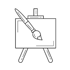 Image showing Easel vector line icon.