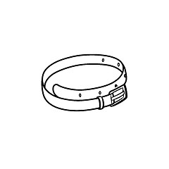 Image showing Leather belt hand drawn sketch icon.