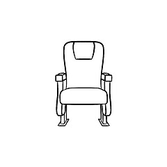 Image showing Office seat hand drawn sketch icon.