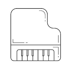 Image showing Grand piano line icon.