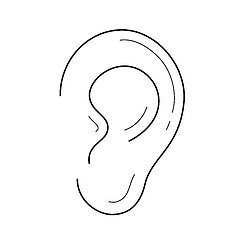 Image showing Ear line icon.