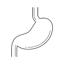 Image showing Stomach line icon.