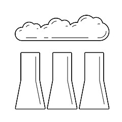 Image showing Factory vector line icon.