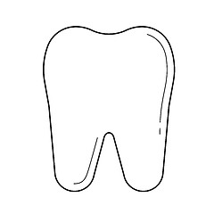 Image showing Tooth line icon.