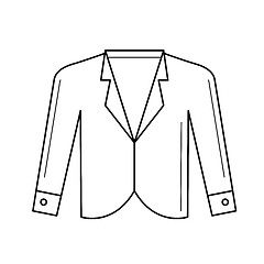 Image showing Blazer vector line icon.