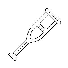 Image showing Crutch line icon.