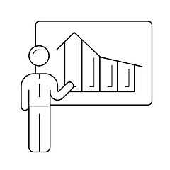 Image showing Business presentation vector line icon.