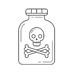 Image showing Hazardous poison line icon.