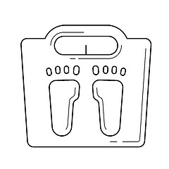 Image showing Weight scale line icon.
