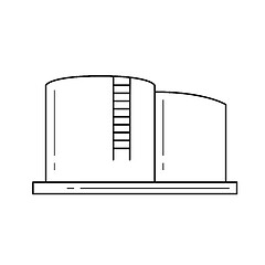 Image showing Water reservoir vector line icon.