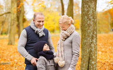 Image showing happy family in autumn park