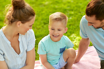 Image showing happy family at summer park