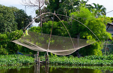 Image showing Fishing net in Samut Prakan, Thailand