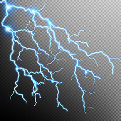 Image showing Electric Storm - lightning bolt. EPS 10