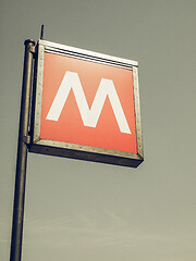 Image showing Vintage looking Subway sign