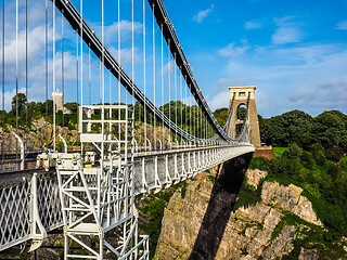 Image showing HDR Clifton Suspension Bridge in Bristol