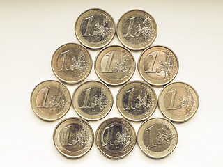 Image showing Vintage Euro coins